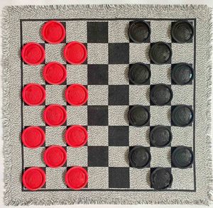 Bảng Mạch Ngón Chân Tic Tac 3 Trong 1 Theo Yêu Cầu Của Nhà Máy BSCI OEM Thảm Có Thể Đảo Ngược Bộ Trò Chơi Cờ Đam Lớn Thảm - Product Image 4