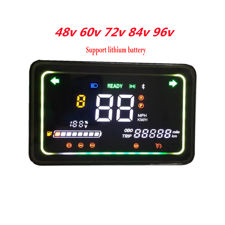 Color Large Screen LCD DISPLAY 2/3 Digit for Electric SCOOTER with Lithium/LEAD ACID Battery EBIKe Zuma Tortoise King DASHBOARD