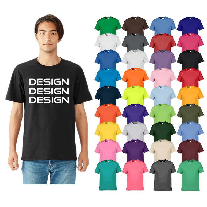 OEM ODM Mens 100% Cotton Tshirt Custom T Shirt Puff Printing Logo Unisex Graphic Short Sleeve Tees Shirt For Men Women