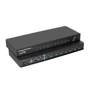 Redun KS-2008C 8ポートCAT5インターフェイスデジタルKVMスイッチ1920*1440 USBホットスワップ可能デュアル電源インターフェイス - Product Image 1