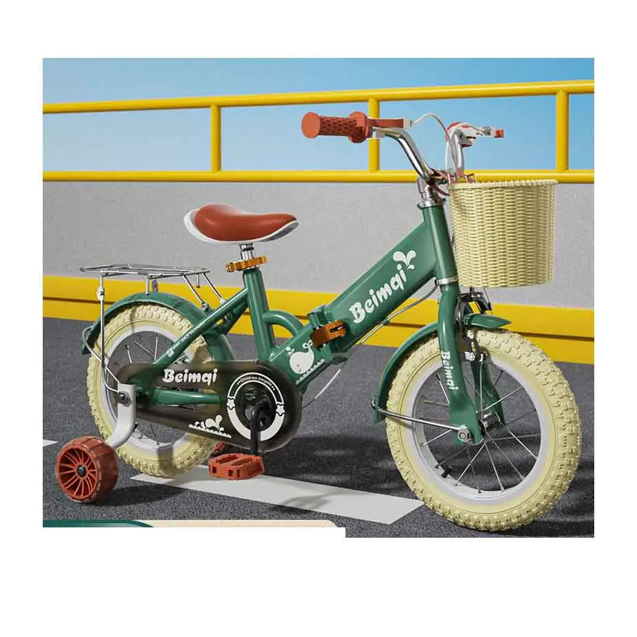 Bicicleta de princesa multicolor encantadora de 12 pulgadas para niños, bicicleta para niños, bicicleta para niños
