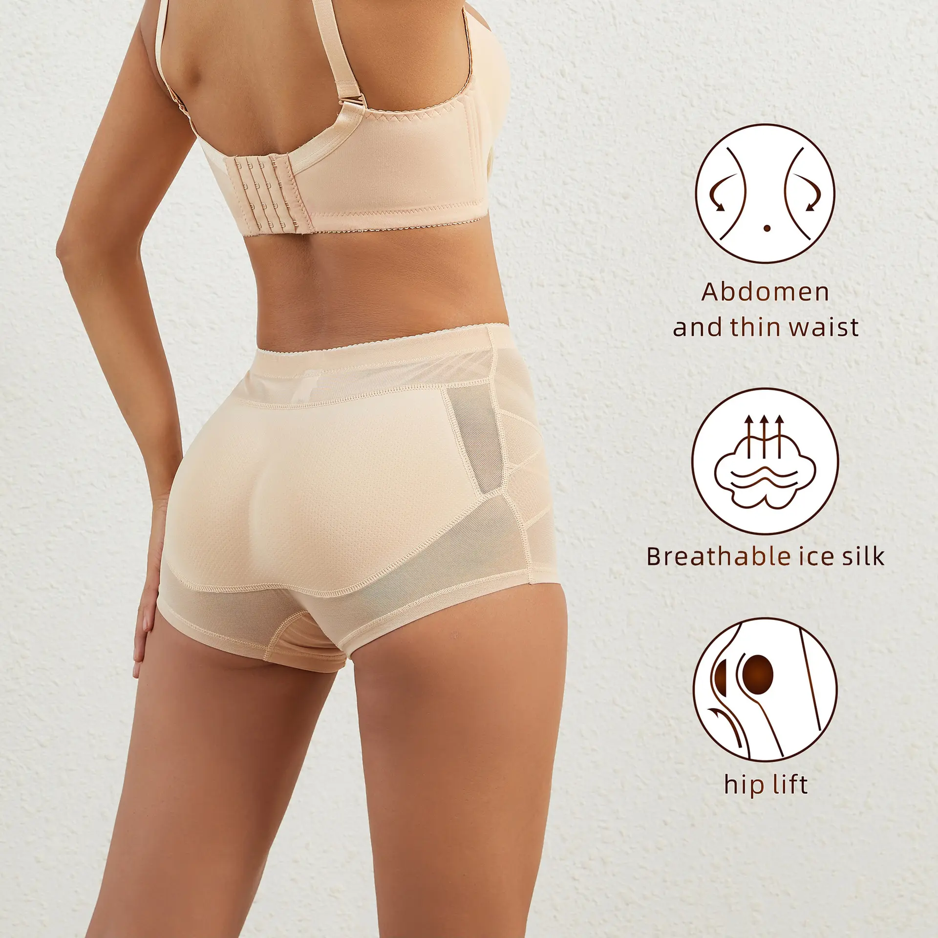 Heupversterker Gewatteerde Butt Lifter Body Shaper Hoge Taille Trainer Afslankende Buik Controle Slipje