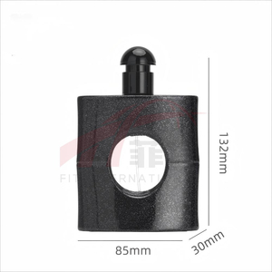 30ml 50ml 80mlブラックグリッターデザイン正方形スプレーガラス香水瓶円形観察窓付き - Product Image 4