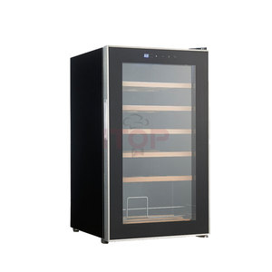 Ev kırmızı şarap buzdolabı çift bölge şarap soğutucu dahili 70L tel duvarlı şarap soğutucu soğutucu - Product Image 3