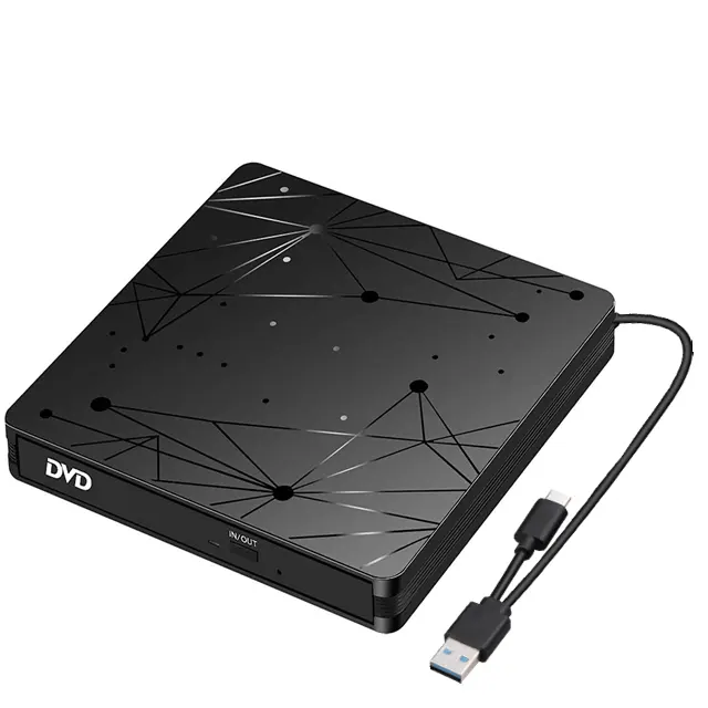 USB3.0 Tipo C DVD CD Burner Drive Escritor Plug and Play Para Macbook Laptop Desktop PC Unidade Óptica Externa