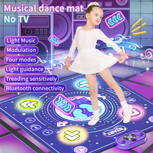 子供用LED電子ダンシングマット4モード光ガイダンスと音楽プレーヤープラスチック音楽教育スポーツ玩具 - Product Image 1