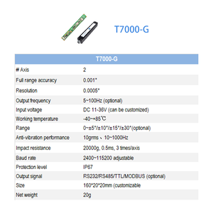 T7000-G High Precision 2 axis <strong>Inclinometer</strong> Ship Leveling Current Type Tilt Meter 20mA <strong>output</strong> Slope Single Board <strong>Sensor</strong> - Product Image 3