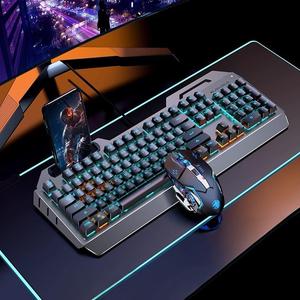 Combinación de teclado y ratón mecánicos con cable de 104 teclas para juegos y oficina - Product Image 2
