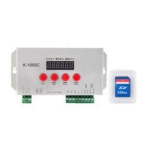 Nuovo Software 2048 pixel Controller luce Led programmabile DMX512 scheda SD T1000s K-1000C Controller LED SPI digitale a colori
