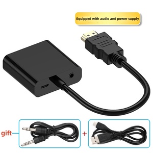 Cable HDTV a VGA con convertidor de potencia de audio para conexión de computadora Cable Adaptador de Proyector de pantalla de TV