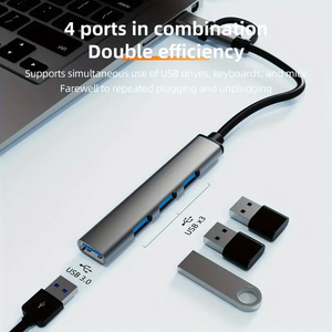 4-in-1 USB C Hub tipi C USB 3.0 4-Port adaptörü Mini USB Splitter Multiport uzatma PC PS4 dizüstü bilgisayarlar yerleştirme istasyonu bilgisayarlar - Product Image 5