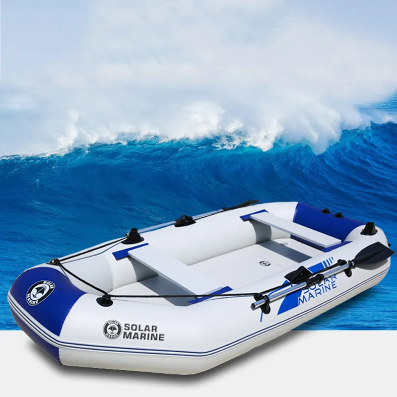 Kayak de pesca de 270cm para 4 personas, Canoa/Kayak de marca Solarmarine, cubierta de aire directo, Kayak de pesca inflable de PVC