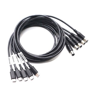 USB Type C Male <strong>Input</strong> to DC 5521 5525 4817 Male Voltage Booster Cable for Router Small Fan Type C <strong>Device</strong>