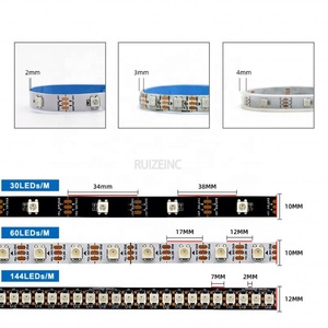 แถบไฟ LED แบบแพทช์แรงดันไฟฟ้าต่ำ WS2812B แสงสีแบบเต็มรูปแบบสามารถตั้งโปรแกรมได้5V ในตัว - Product Image 3