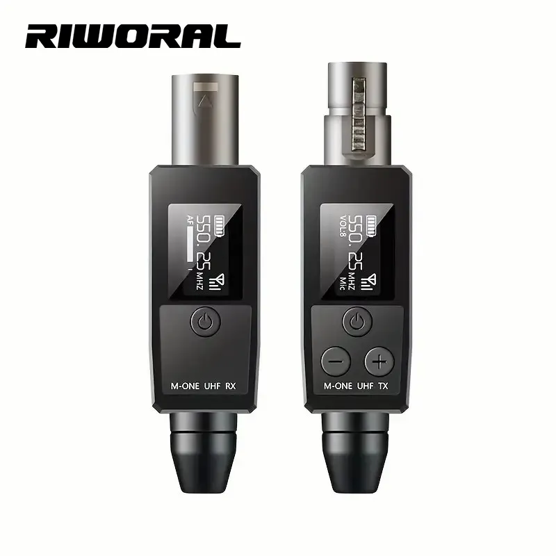 Transmissor e receptor XLR sem fio UHF profissional RA80 para microfone dinâmico