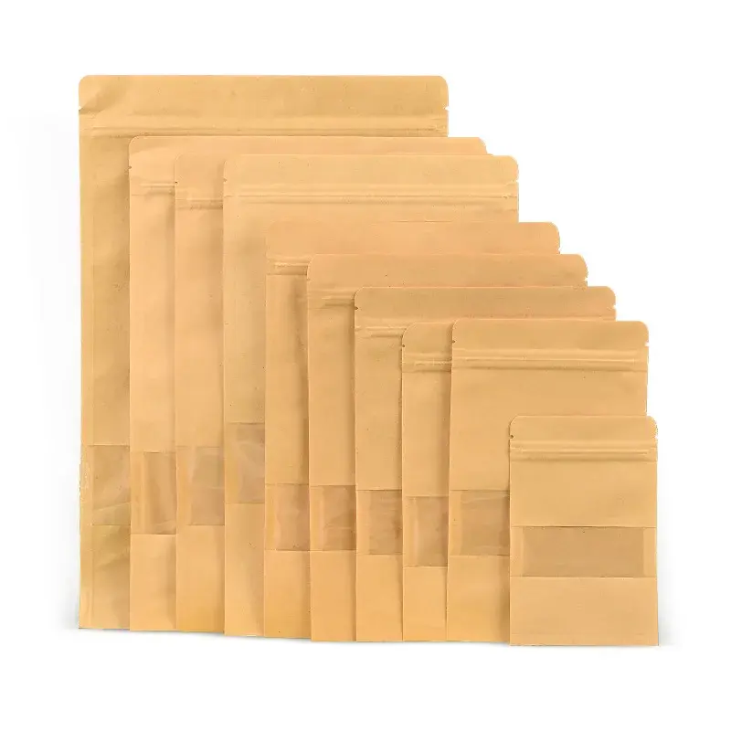 Пищевой бумажный мешок одноразовый на заказ Печатный крафт для продуктов питания и закусок
