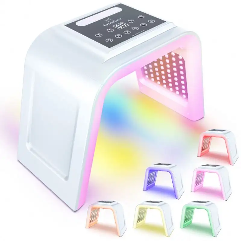 Tri-folding Electric 7 Color Skin Care Facemask Body Photon Beauty Lamp Machine Facial Pdt LED Light Therapy con abbronzatura UV