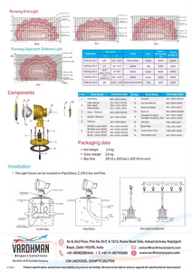 ฐาน AR111ไฟ LED สำหรับสิ่งกีดขวางการบินยกระดับทิศทางเดียว6.6A มาตรฐานการเตือนฮาโลเจน - Product Image 5