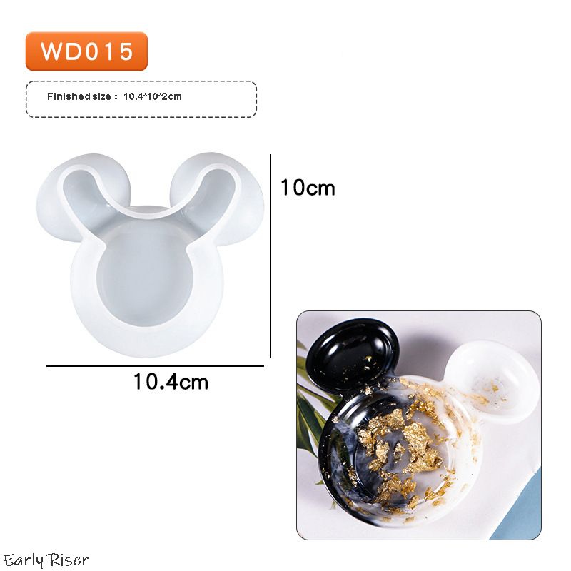 WD015 Molde de Silicona con Forma de Cabeza de Mickey Mouse