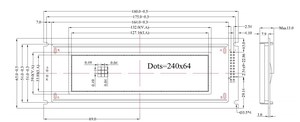 Monochrome 240x64 Punkte grafische einfache Schnitts telle mit 8-Bit-MPU-LCD-Modul - Product Image 6
