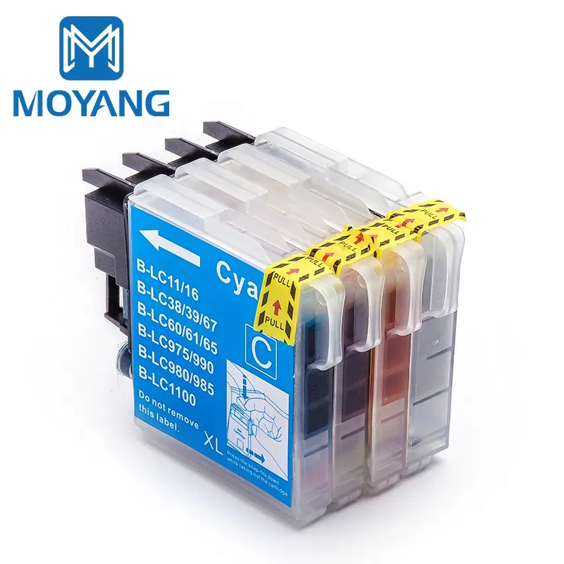 Moyang cartucho de tinta compatível para impressora brother lc65, MFC-250C/255cw/290c/295cn/490cw/790cw/6490cw/6890cdw/990cw/5490cn