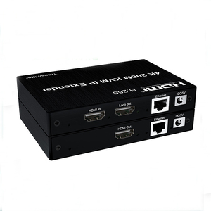 4K 200M HDMI KVM IP扩展器支持带红外和本地环路输出的KVM，支持多点到多点