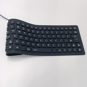 迷你便携式折叠85键硅胶键盘有线静音笔记本软键盘 - Product Image 1