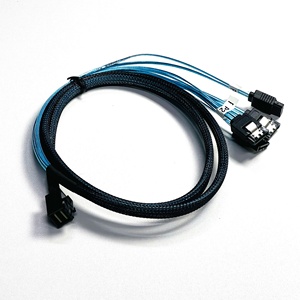High Quality External Mini <strong>Sas</strong> HD SFF8643 Split 4 Sata Port 7-pin Hard Disk Data Server Raid SATA Launch Cable - Product Image 2