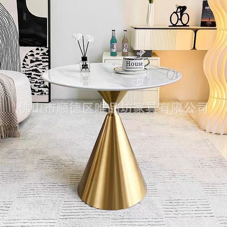 Table d'angle en acier inoxydable dix-sept
