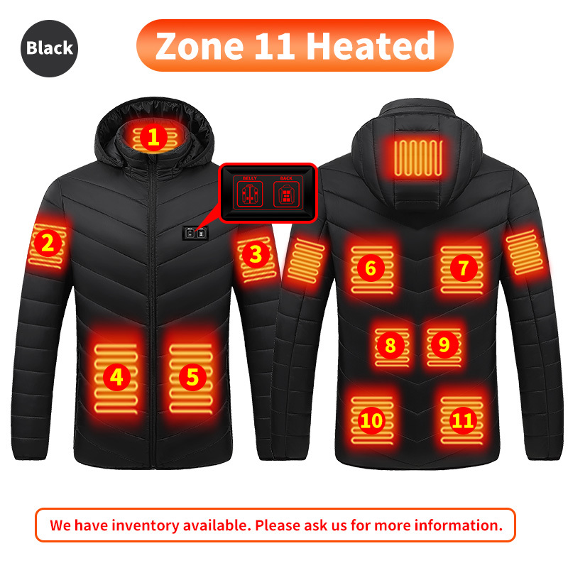 Black 11 zones Heated