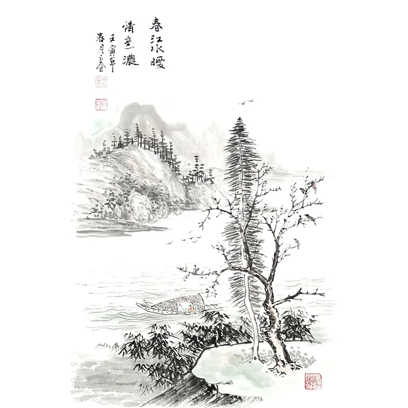 China Großhandel 100 % handbemalte Palette modernes Papier Landschaftsmalerei