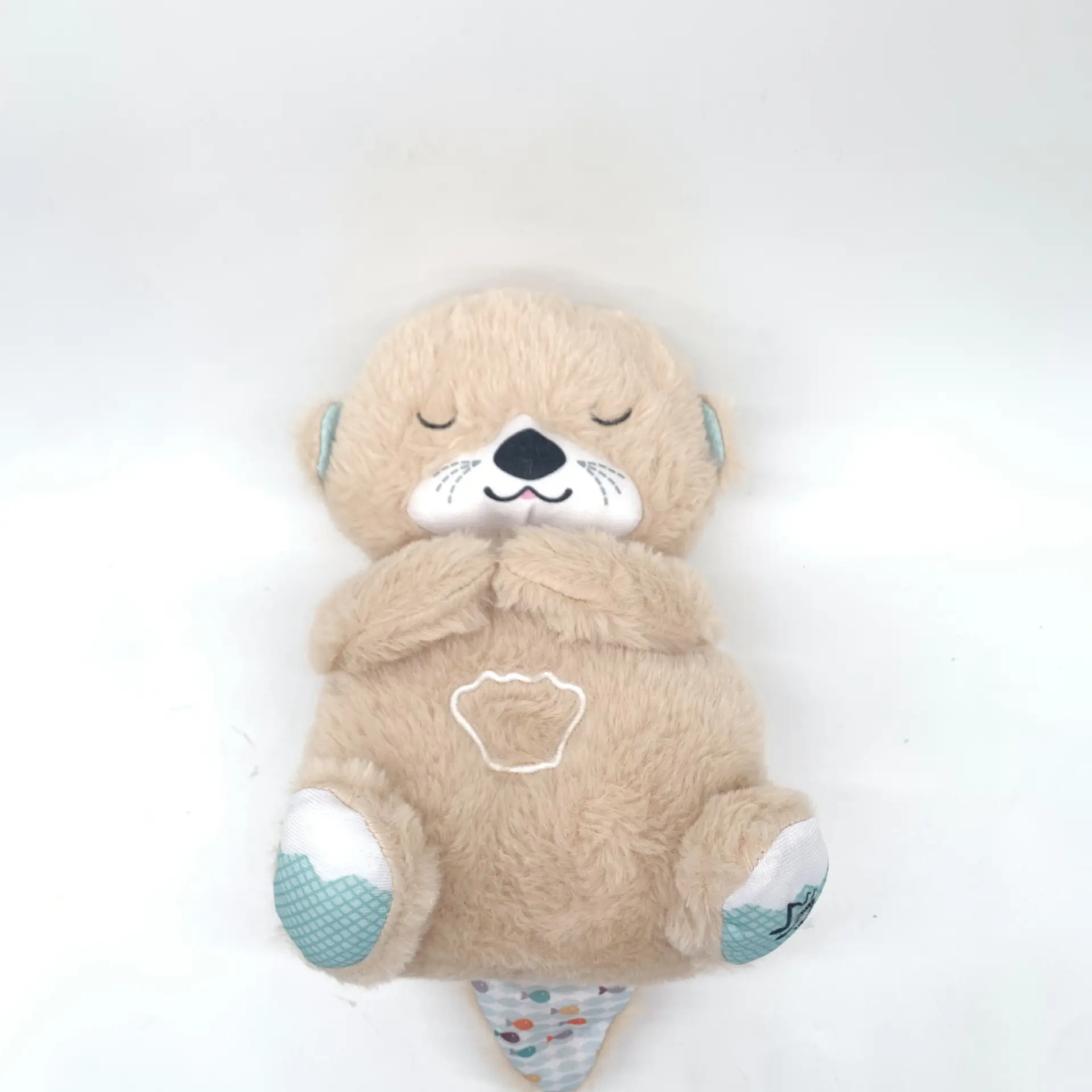 Newborn comfort cuddle doll sleep toy little customized cat rabbit bear otter baby toy music early education toy