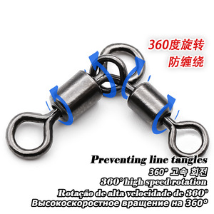 Fishing <strong>Swivel</strong> Impressed Rolling <strong>Swivels</strong> Three Way Crane Rolling Fishing <strong>Swivel</strong> with Solid Ring - Product Image 4