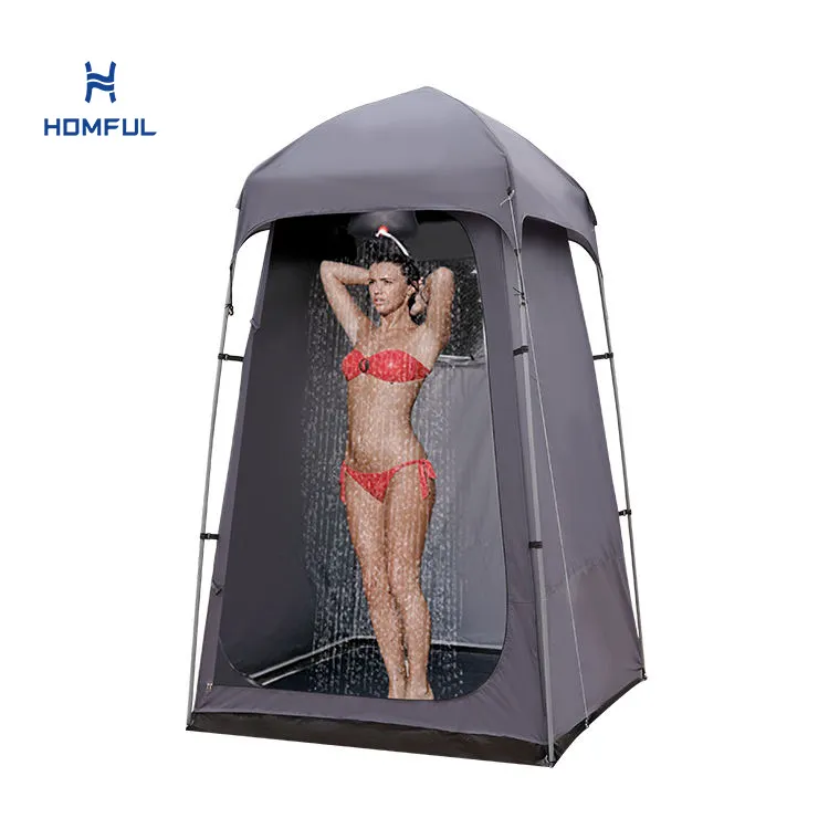 HOMFUL-tienda de ducha portátil grande para acampar al aire libre, carpa de ducha sencilla de privacidad