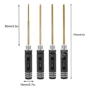Hex Screw Driver Screwdriver Set 1.5mm 2.0mm 2.5mm 3.0mm Hexagon Tool <strong>Kit</strong> for FPV Racing Drone <strong>Heli</strong> Airplanes Cars Boat <strong>RC</strong> Parts - Product Image 3