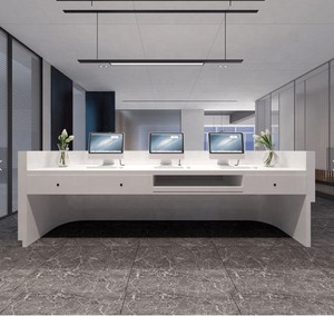 现代设计高品质办公室前台接待台l形前台沙龙接待台 - Product Image 5