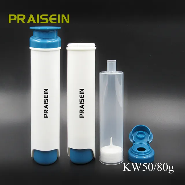 Botella redonda de doble capa para pasta de dientes, envase de plástico para pasta dental al vacío, 80ml, venta al por mayor