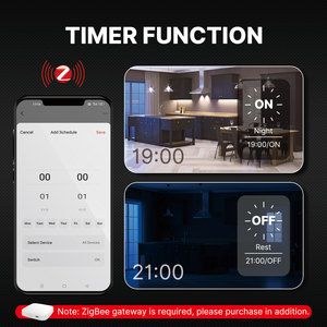 MOES yıldız halka ZigBee akıllı Dimmer anahtarı işık karartma Alexa Google ev kısılabilir 1-3Gang ile çalışmak - Product Image 3