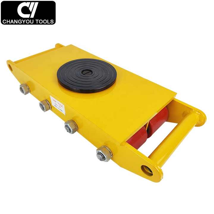 CRA-12 Heavy Duty Cargo Trolley Turn Table Bottle Jack Skate Movers for Moving Heavy Load Equipment Trailer Machine Dolly for