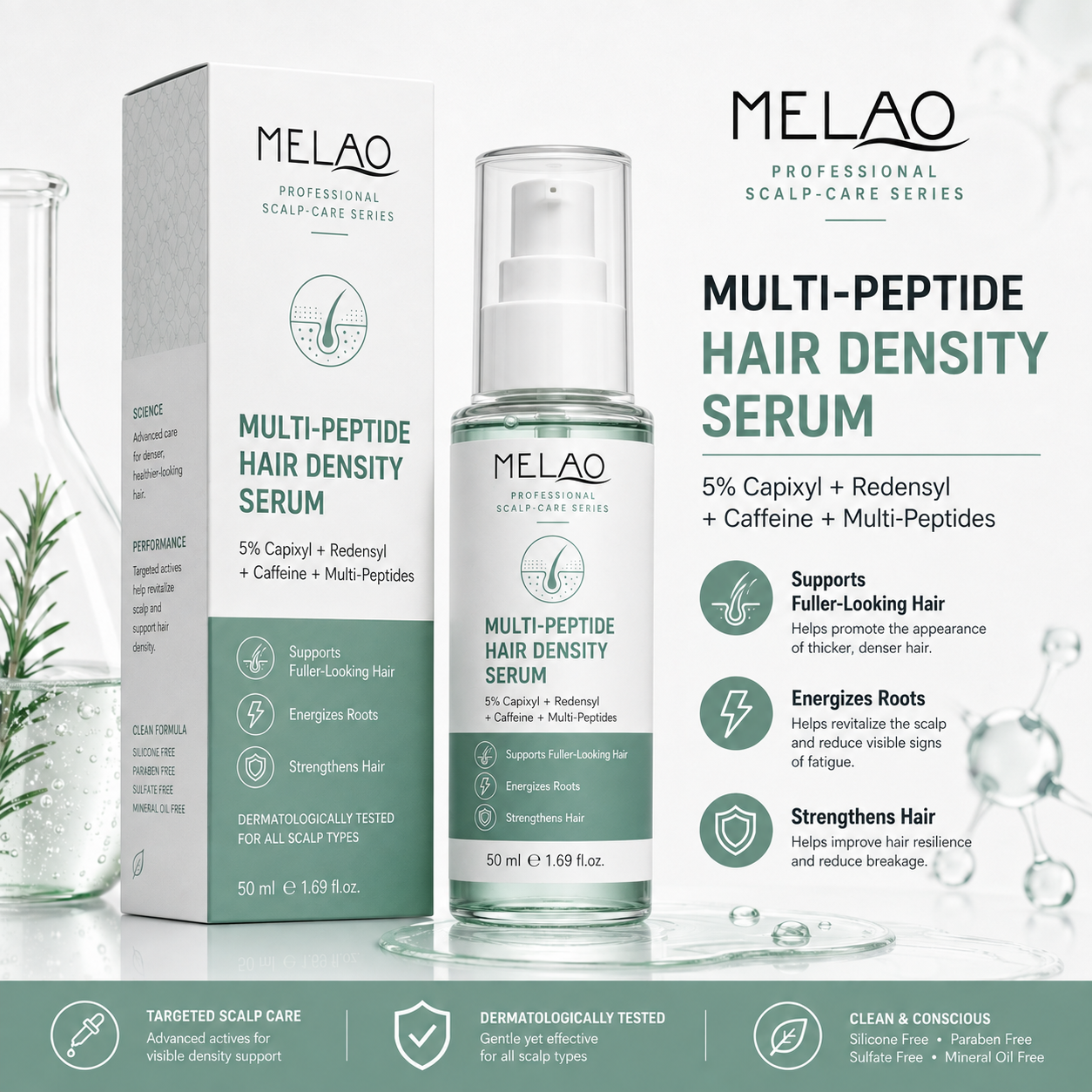 SÉRUM MULTI-PEPTIDES POUR LA DENSITÉ DES CHEVEUX