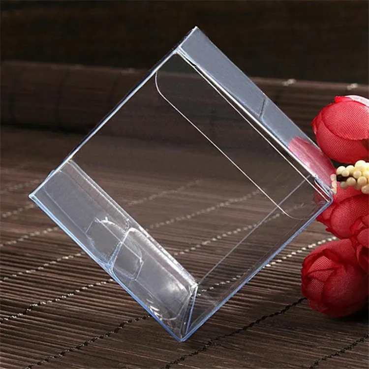 Food Grade 15x15x15 cm Cube Plastic box pvc transparent packaging customized Manufacturer Cake Box