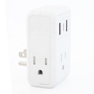 Wonplug için yeni ürün abd CA uzatma priz 3 yollu 3 USB tip C güç şeridi 10A pirinç duvar şarj çok fiş küp çorap - Product Image 3