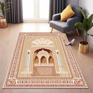 Velvet Muslim Turkey Prayer <strong>Mat</strong> Memory Foam Travel Prayer <strong>Mat</strong> and Set Design Rolled for <strong>Home</strong> - Product Image 4