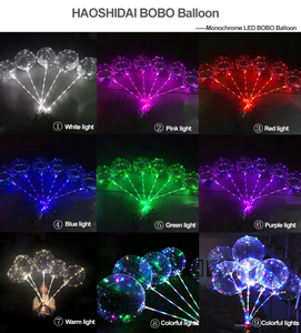 ลูกโป่งบ็อบโบแบบมีไฟ LED จับ3ระดับ, ลูกโป่งฟองใสเรืองแสงถือด้วยมือ - Product Image 5