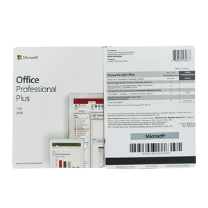 Office Professional Plus 2019 English Paper <strong>Key</strong> Card Office pp 2019 Bind <strong>Key</strong> - Product Image 1