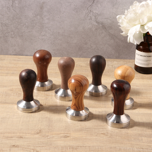 Prático Aço Inoxidável Espresso Tampers com Rosewood Handle Reutilizável 58mm 53mm 51mm Pó Espresso Pressionando Ferramentas