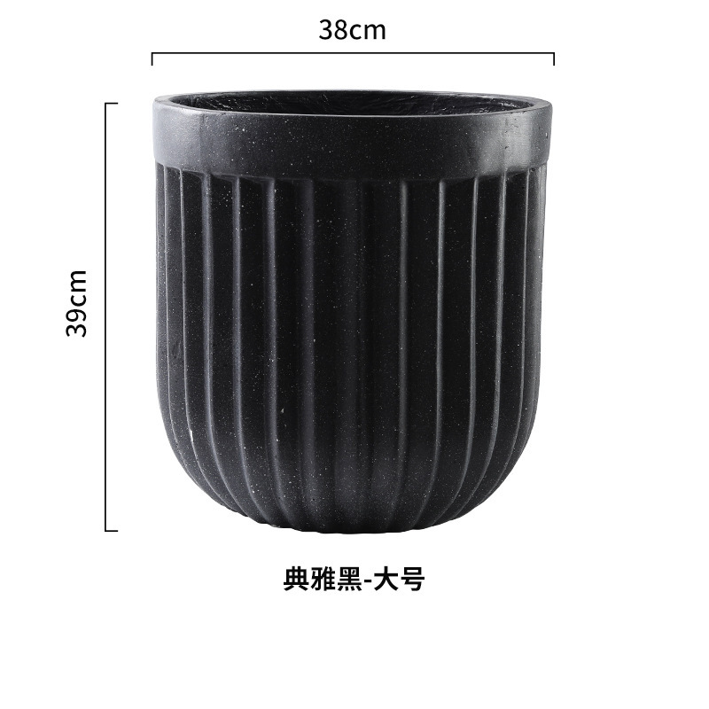 Verticale elegante nero grande 38 cm - senza vassoio
