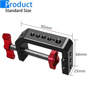 Aluminum heavy-duty desktop C-clamp <strong>mount</strong> with 1/4-inch and 3/8-inch threaded holes.