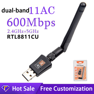 Mini 600m Dual-band USB Wireless scheda di rete 2.4G/5.8G Computer senza fili USB WiFi ricevitore e trasmettitore per l'home Office - Product Image 5