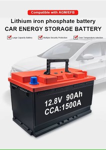 工場OEM 12V 90Ahリチウムイオンカーオーディオバッテリー
